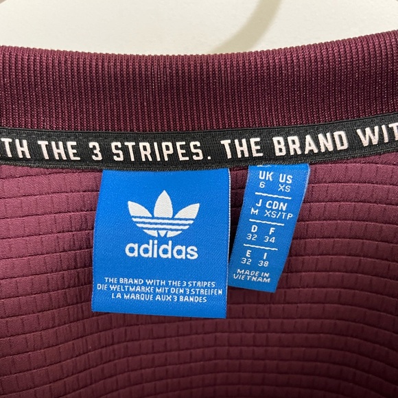 Adidas Maroon Trefoil Sweatshirt - Picture 3 of 5